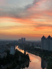 Naklejka premium Kiev sunset