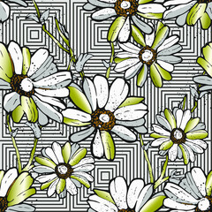 pattern flora  flower background textile