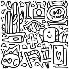 kawaii doodle tattoo designs illustration