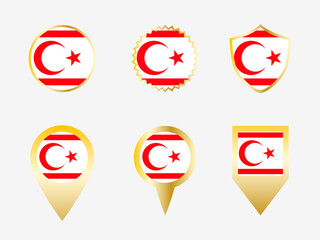 Vector flag set of Northern Cyprus.