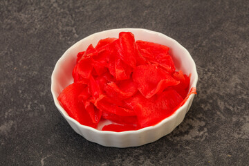 Asian cuisine marinated ginger root