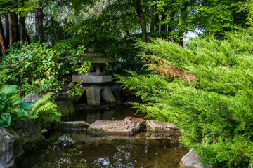 Obraz na płótnie Canvas Japanese garden in in Spa Gardens Oberlaa, Vienna, Austria
