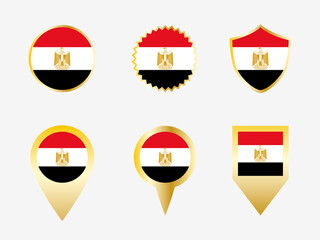 Vector flag set of Egypt.
