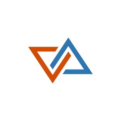 Letter VA Logo, Letter AV Logo, va red blue