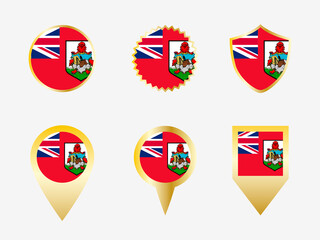 Vector flag set of Bermuda