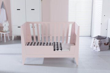 pink bed baby room