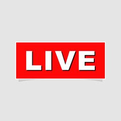 Simple Isolated Red Live Label