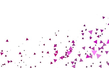 Light Pink vector backdrop with lines, triangles.