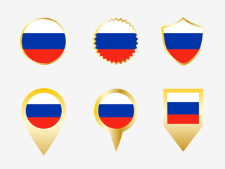 Vector flag set of Russia