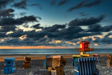 Abendhimmel &uuml;ber der Nordseeinsel Langeoog