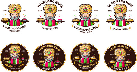 Indian bakery and food chef logo. It is good for Indian food and bakery shop logo