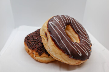 donut with chocolate icing