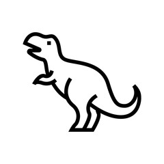 dinosaur prehistoric animal line icon vector. dinosaur prehistoric animal sign. isolated contour symbol black illustration