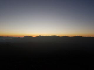 sunrise in the mountains