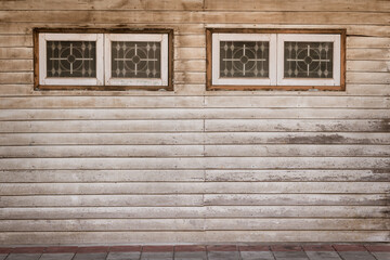 Window on wood wall in Thailand