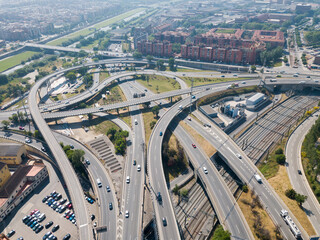 Image of car interchange of Barcelona in the Spain.