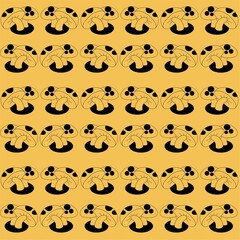 The Amazing of Beautiful Brown Mushrooms Illustration, Pattern Wallpaper