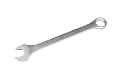 combination wrench on white isolated background