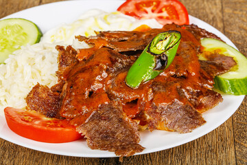 Turkish cuisine - Iskander kebab grilled meat