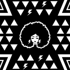 african american woman black and white background