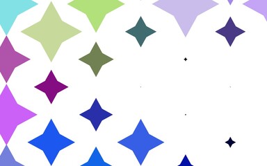 Light Multicolor, Rainbow vector background with colored stars.