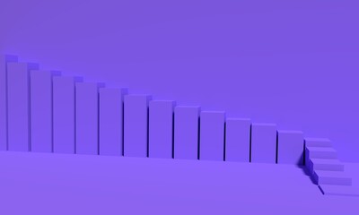 3d progressive or growth stairs concept illustration.