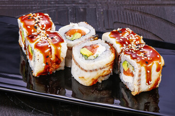 Japanese cuisine - Roll with eel