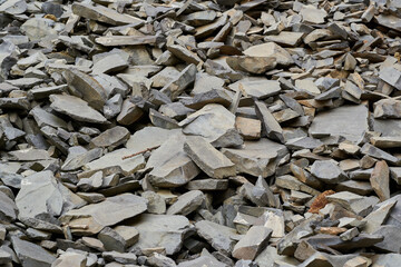 Rock formations in geological layers