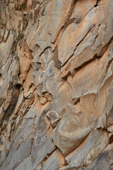 Rock formations in geological layers