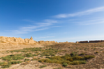 ruins of ancient city Sauran near Turkistan, Kazakhstan one of the Silk road trade spots