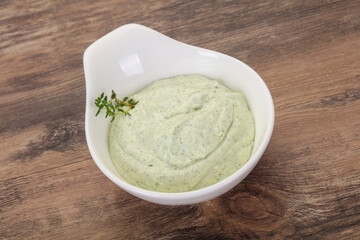 Cottage cream snack with herbs