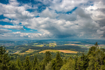 panorama z Błędnych Skał - Dolina Kłodzka