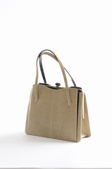 白バックの古い着物用のハンドバック