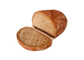 Sliced bread isolated on a white background. Fresh Bread. Breakfast kitchen. Hunger and poverty concept.