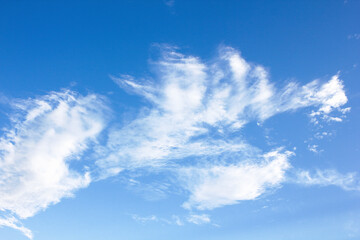 青空にポッカリ浮いた白い雲