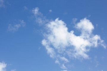 青空にポッカリ浮いた白い雲