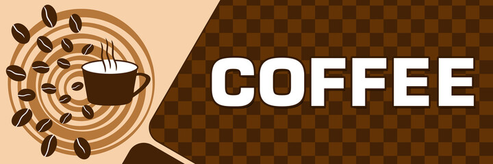 Coffee Brown Checks Texture Rounded Squares Horizontal
