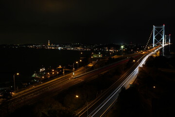 Fototapeta na wymiar 関門海峡の夜景