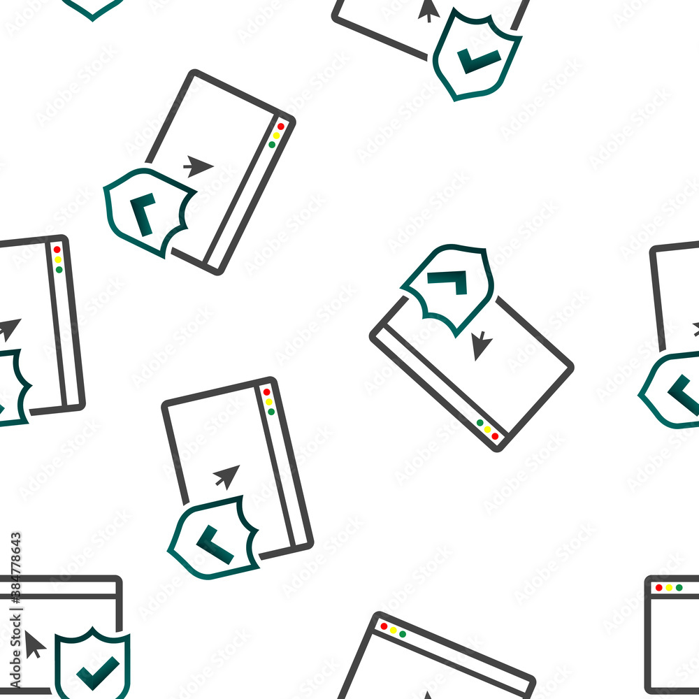 Poster browserl check board icon seamless pattern on a white background.