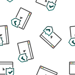 Browserl check board icon seamless pattern on a white background.