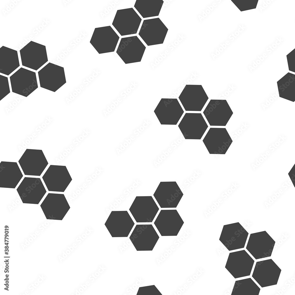 Poster vector image of honeycomb seamless pattern on a white background.