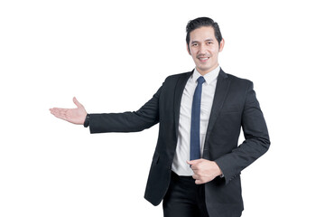 Asian businessman with hand gesture