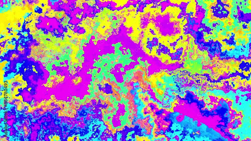 Aufkleber Abstract changing corrosive texture. Looping video with imitation of a Datamoshing video.