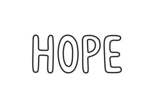 Hope Lettering Vector Design for a Optimistic Future
