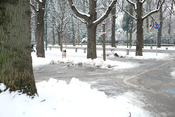 winter im prater park wien