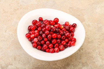Sweet and tasty cranberry in the bowl