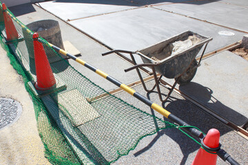 一戸建て住宅のカーポートの工事