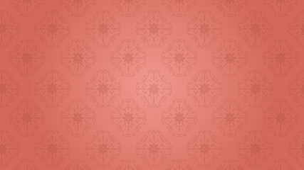 ダマスク模様　シームレスパターン　壁紙 背景　ピンク