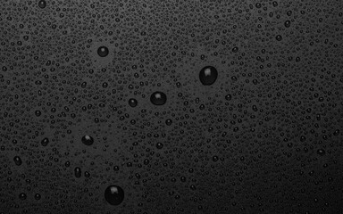 water droplets on black background