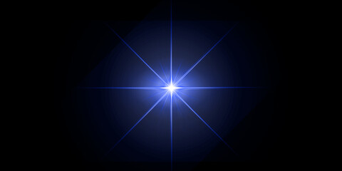 Flare lens light Stock Image In Black Background